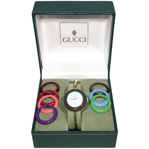 vintage gucci watch interchangeable bezel|gucci bezel watch original price.